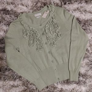 Van Heusen Lt Green Button-up Sweater ~ NWT